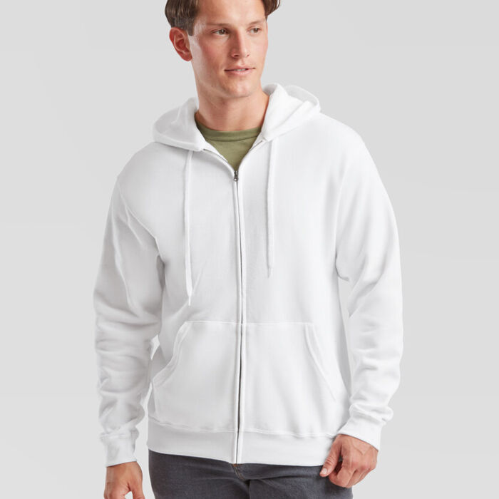 Fruit of the Loom Mens Classic Hooded Sweatshirt Jacket Thumbnail