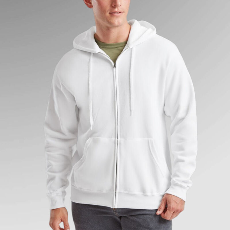 Fruit of the Loom Mens Classic Hooded Sweatshirt Jacket Thumbnail