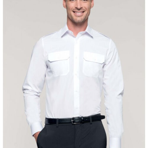 Kariban Mens Long Sleeve Pilot Shirt Thumbnail