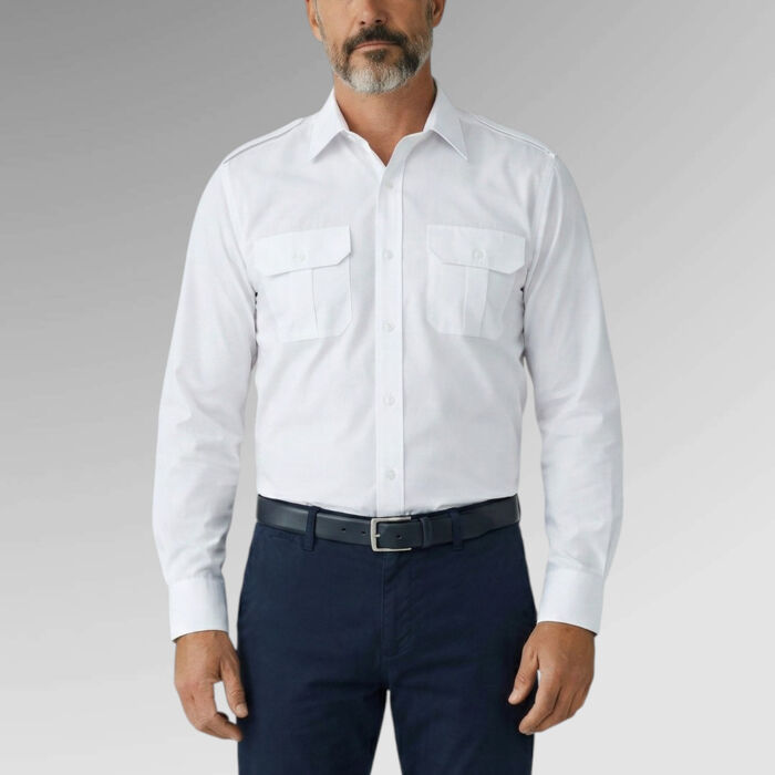 Kariban Mens Long Sleeve Pilot Shirt Thumbnail