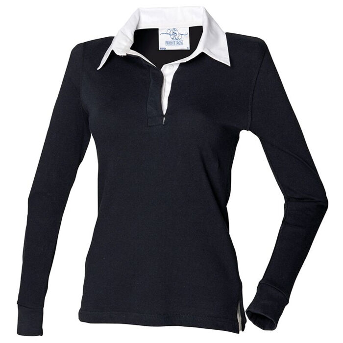 Front Row Ladies Long Sleeve Rugby Polo Thumbnail