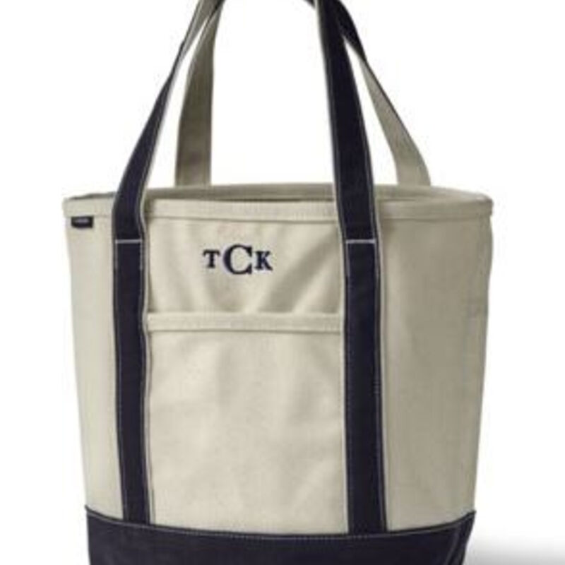 Lands' End Natural Canvas Open Top Tote Bag - Large Thumbnail