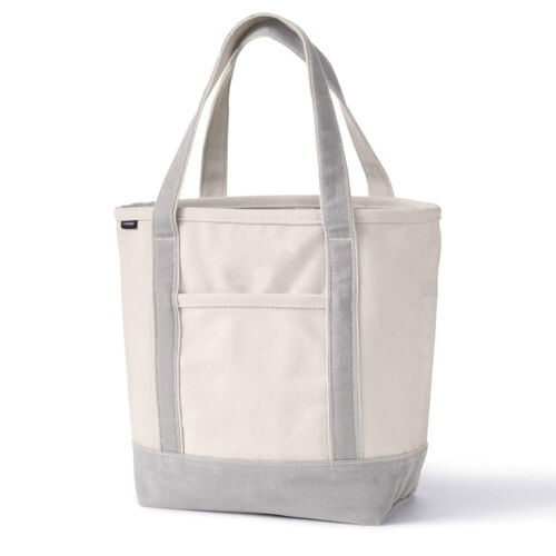 Lands' End Natural Canvas Open Top Tote Bag - Medium Thumbnail