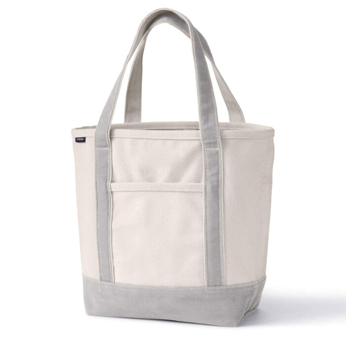Lands' End Natural Canvas Open Top Tote Bag - Medium Thumbnail