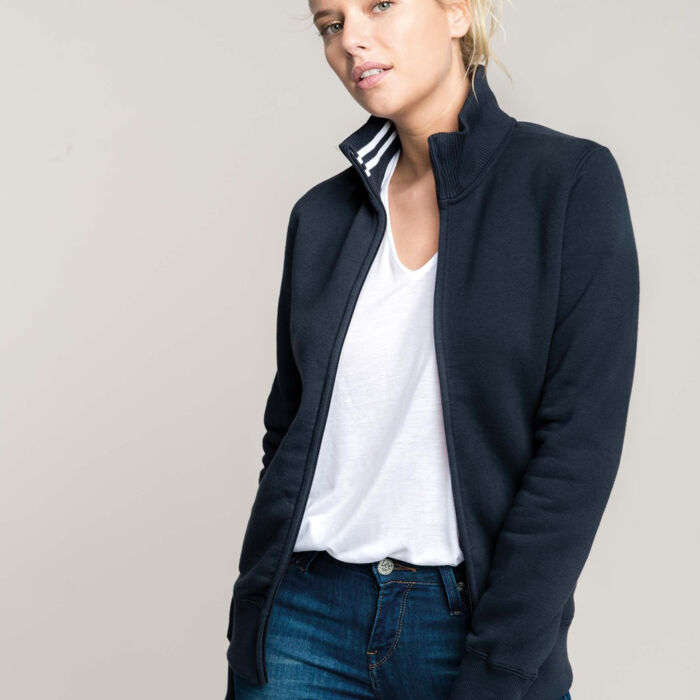 Kariban Ladies' Full-zip fleece lined sweatshirt Thumbnail