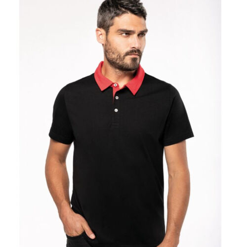 Kariban Men's jersey contrast polo Thumbnail