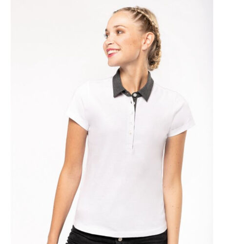  Kariban Ladies' jersey contrast polo Thumbnail