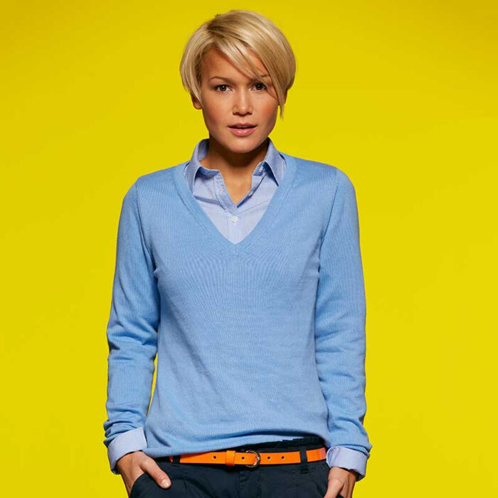 James Nicholson Ladies V-Neck Pullover  Thumbnail