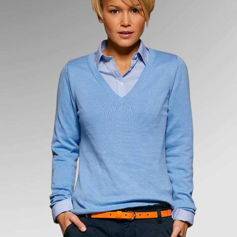 James Nicholson Ladies V-Neck Pullover  Thumbnail