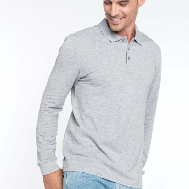 Kariban Men's Long-Sleeved Piqué Polo Shirt Thumbnail