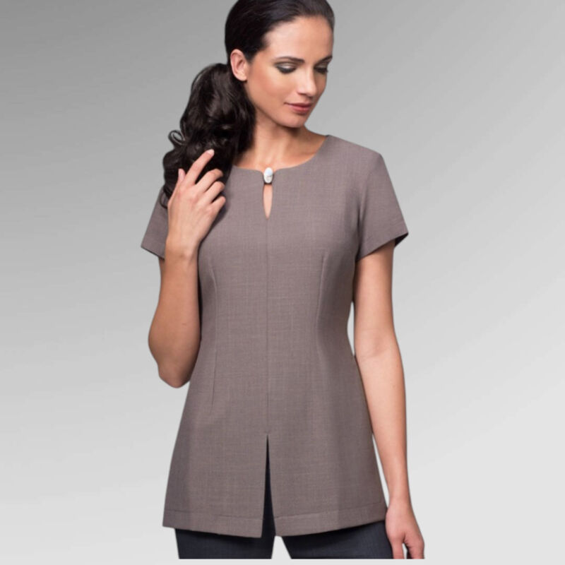 Keyhole Spa Tunic with Button Thumbnail