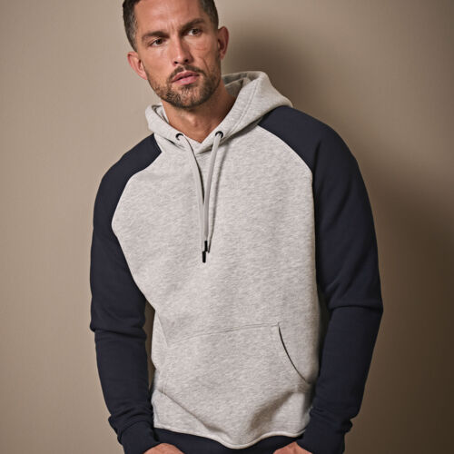 Tee Jays Mens Two-Tone Hooded Sweat Thumbnail