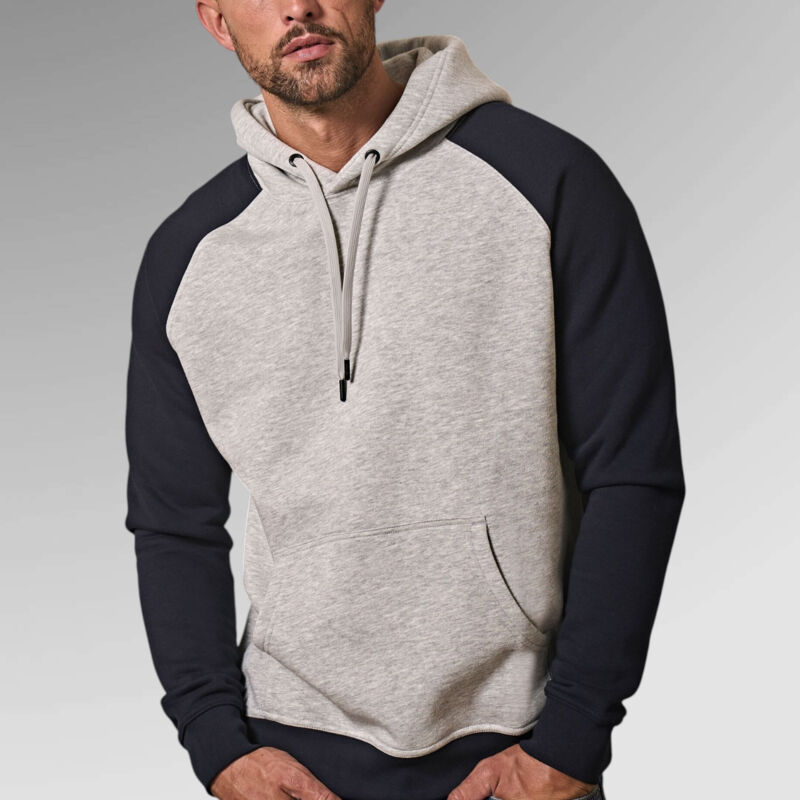 Tee Jays Mens Two-Tone Hooded Sweat Thumbnail