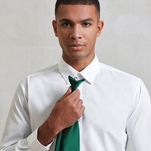 'Colours' satin clip-on tie Thumbnail