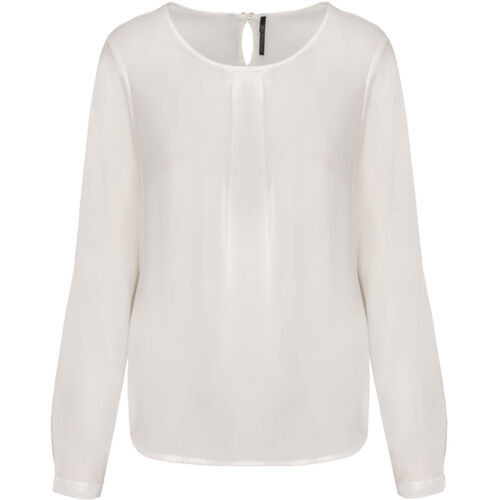 Kariban Ladies' Crepe Lightweight L/S Blouse Thumbnail