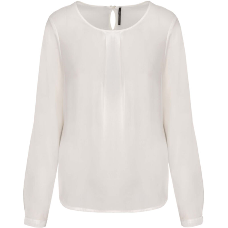 Kariban Ladies' Crepe Lightweight L/S Blouse Thumbnail