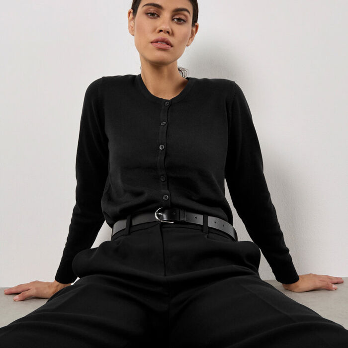 Kustom Kit Women's Arundel crew neck cardigan long sleeve (classic fit) Thumbnail