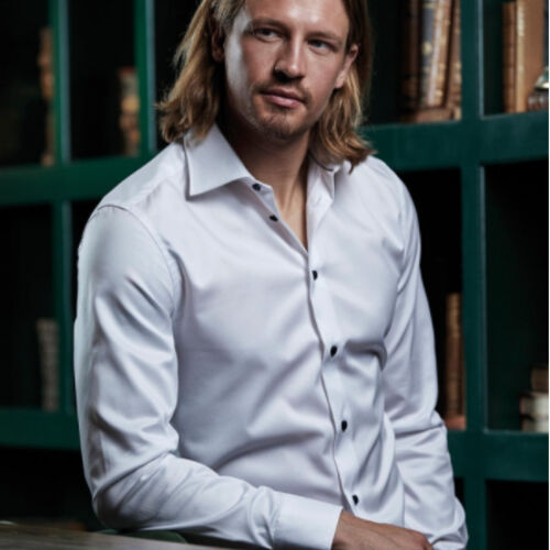 TeeJays Men's Luxury Slim Fit Long Sleeve Shirt Thumbnail