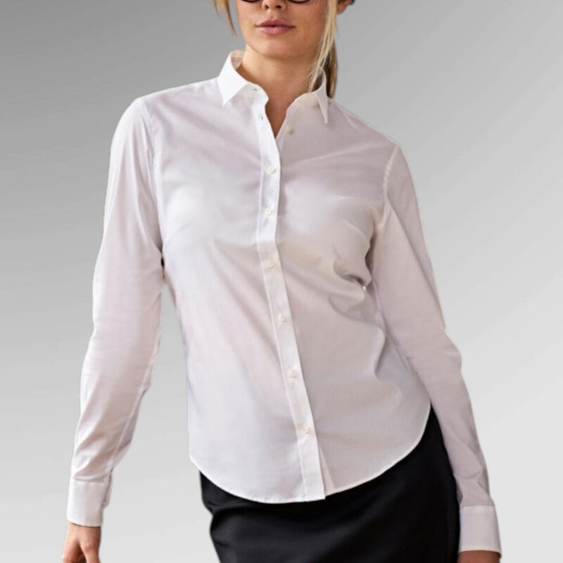 TeeJays Ladies Luxury Stetch Long Sleeve Shirt Thumbnail