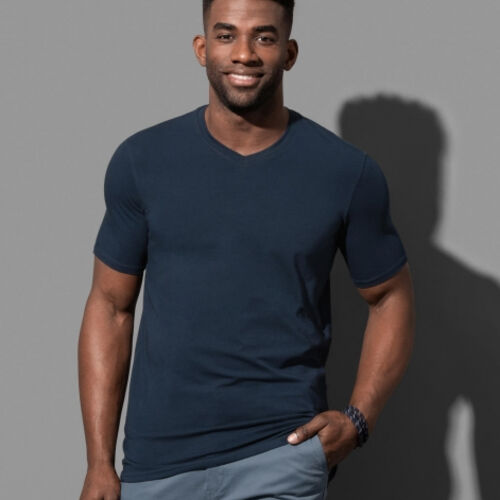Stedman Men's S/S V-Neck Stretch-T Thumbnail