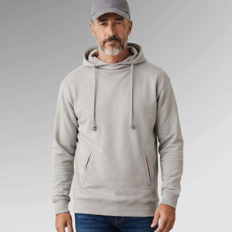 Russell Mens Pure organic high collar hooded sweatshirt Thumbnail